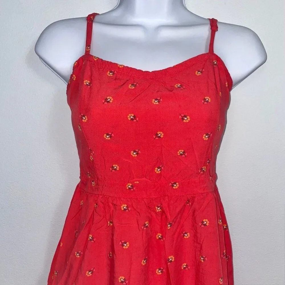 Old Navy Sundress Dress Womens S Pink Floral Summer Spaghetti Strap